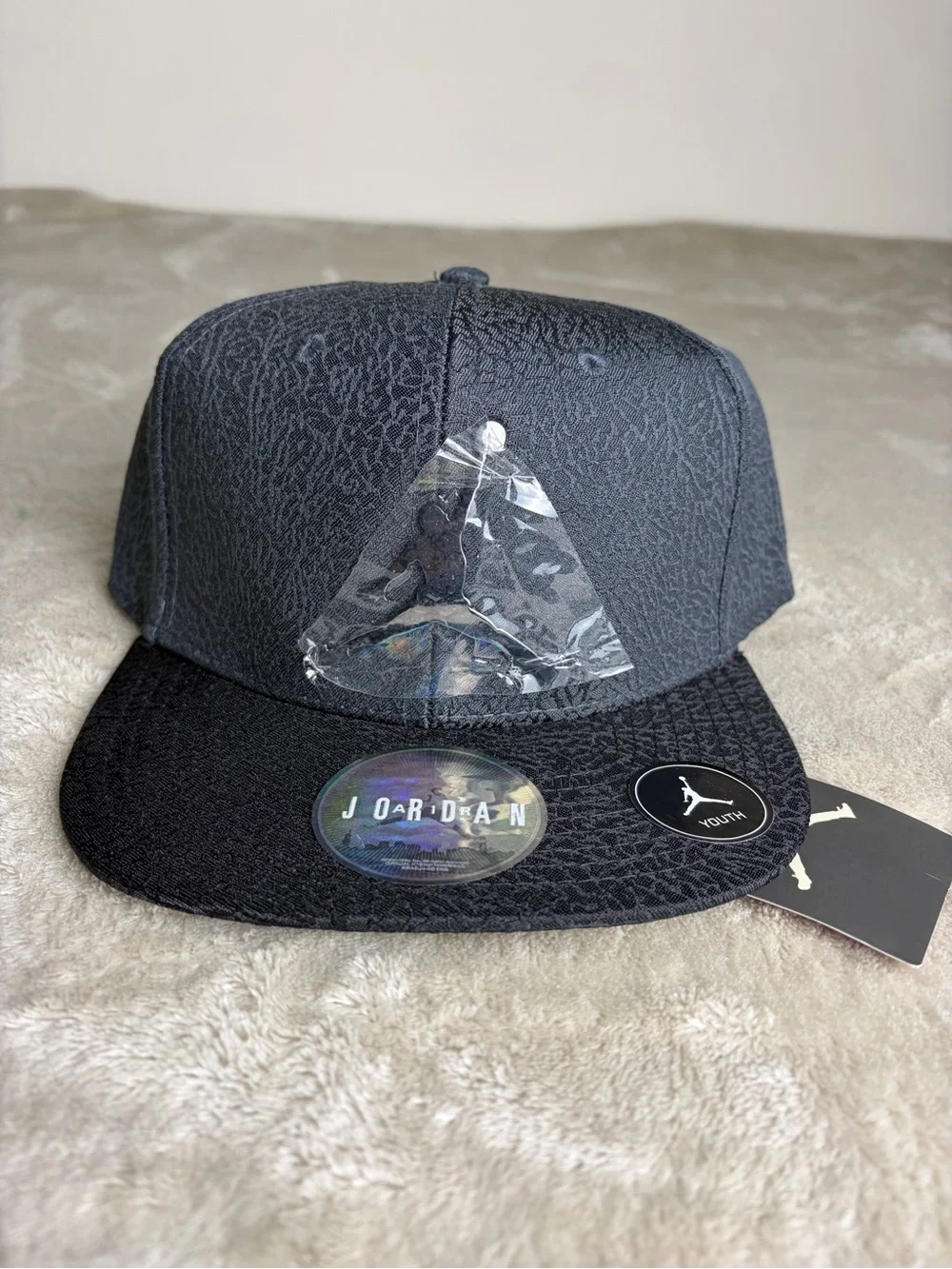 Jordan Jumpman Elephant Print Boys Youth Snapback Hat Dark Gray
